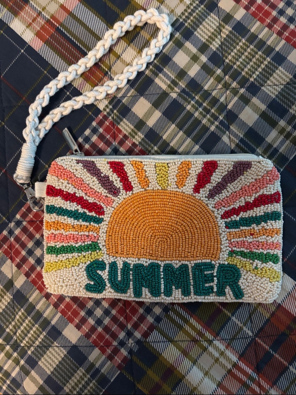 Beaded 'Summer' Wristlet Clutch in Multi-Color